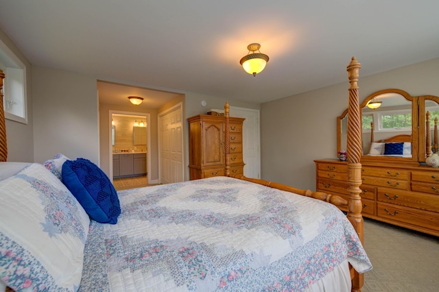 11 Washington Ct, Naples, ME 04055 - bedroom featuring ensuite bathroom and light colored carpet