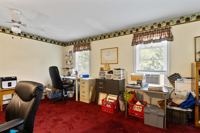 23 Laurel Pines Dr, Gorham, ME 04038 - home office featuring carpet flooring and cooling unit