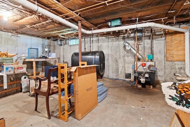 23 Laurel Pines Dr, Gorham, ME 04038 - unfinished basement with oil tank and a heating unit