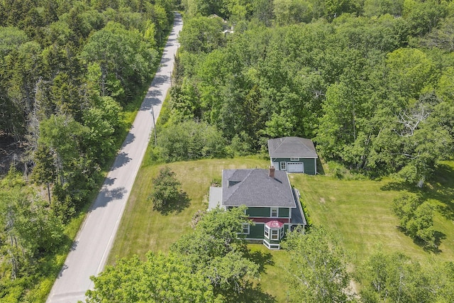 115 Babbidge Rd, Islesboro, ME 04848 - aerial view of property and surrounding area with a heavily wooded area