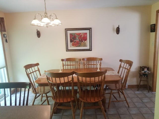 14 Reach Rd, Presque Isle, ME 04769 - dining room with a chandelier and baseboards