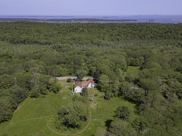 878 State Route 32, Bristol, ME 04564 - aerial view of property's location with a heavily wooded area