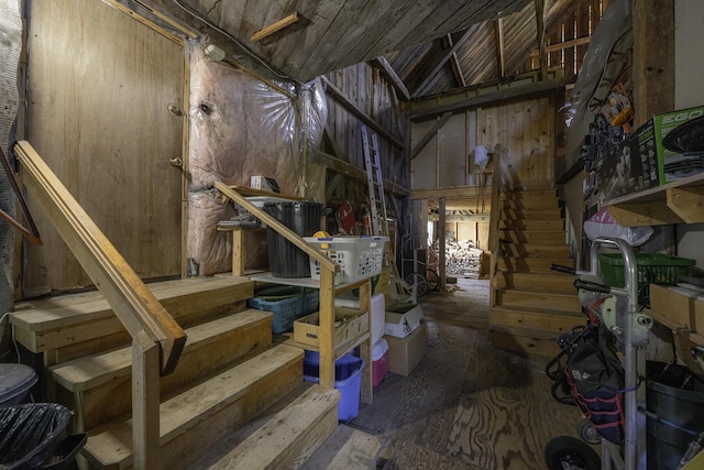 878 State Route 32, Bristol, ME 04564 - misc room featuring stairs and lofted ceiling