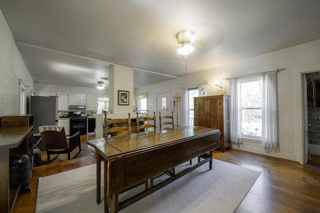 878 State Route 32, Bristol, ME 04564 - dining area featuring hardwood / wood-style floors