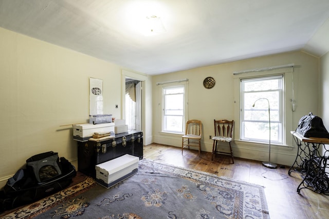 878 State Route 32, Bristol, ME 04564 - interior space with wood finished floors and vaulted ceiling