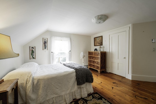 878 State Route 32, Bristol, ME 04564 - bedroom with hardwood / wood-style floors and lofted ceiling