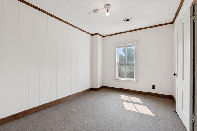 428 Webbs Mills Rd, Raymond, ME 04071 - spare room with carpet and crown molding