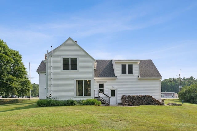 428 Webbs Mills Rd, Raymond, ME 04071 - back of property with a yard and a shingled roof