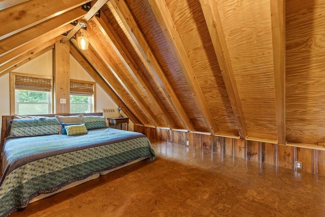 22 Woodpecker Ln, Embden, ME 04958 - bedroom with vaulted ceiling