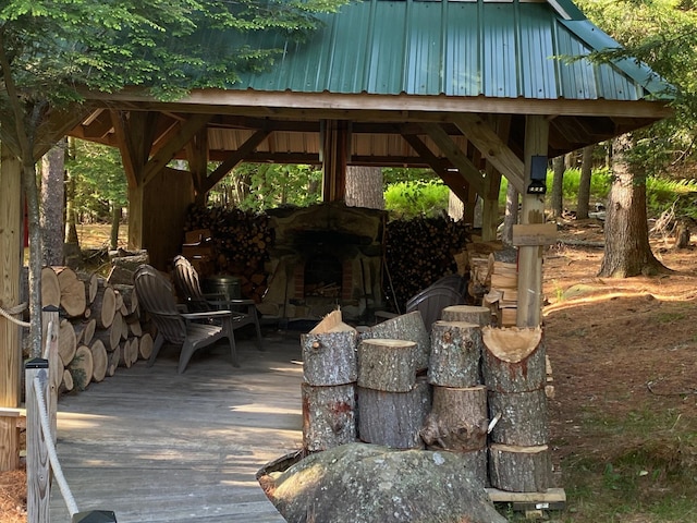 378 Black Point Rd, Beaver Cove, ME 04441 - deck with a gazebo