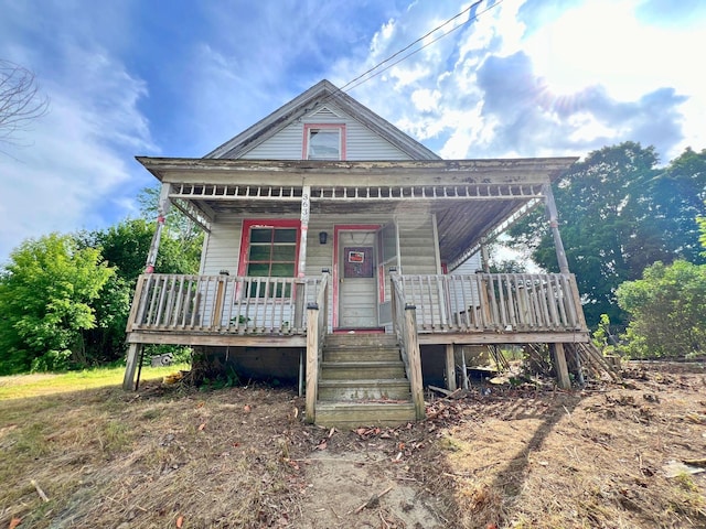 363 Lisbon St, Lisbon, ME 04250 - view of front of home featuring covered porch