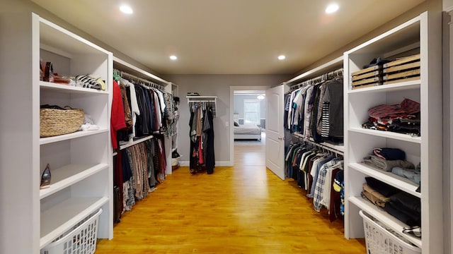 8 Clark Cir, Hampden, ME 04444 - walk in closet with light wood-style flooring