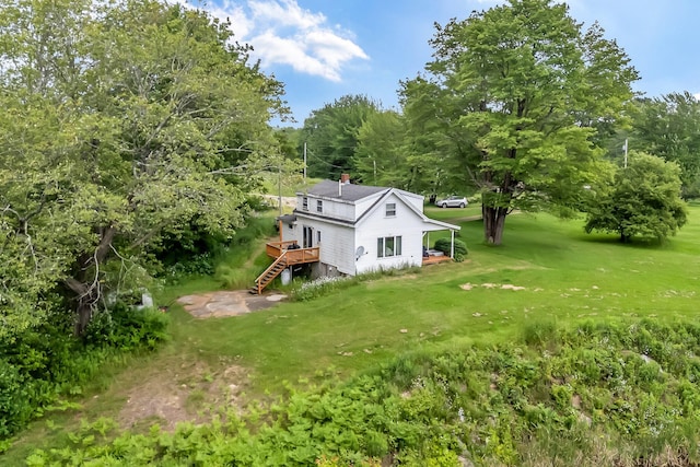 350 Cushing Rd, Cushing, ME 04563 - view from above of property with a heavily wooded area
