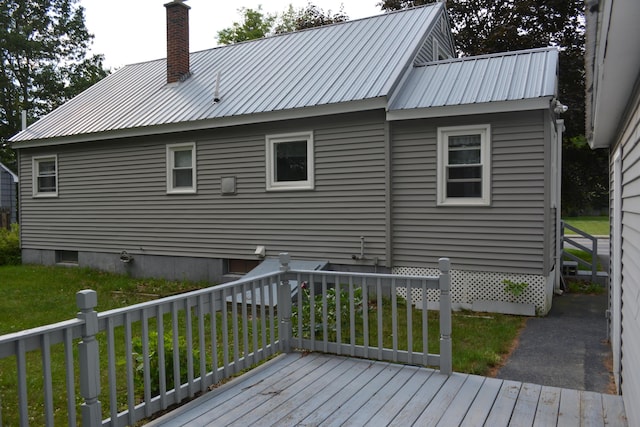 251 E Bridge St, Westbrook, ME 04092 - wooden terrace with a lawn