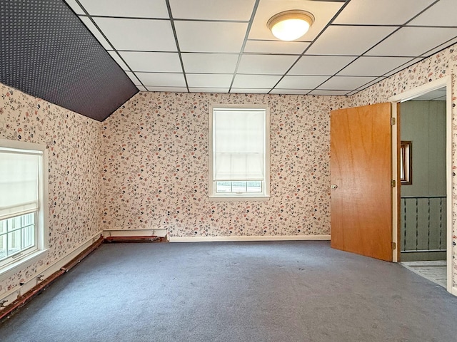 35 Washington St, Rumford, ME 04276 - bonus room with wallpapered walls and carpet flooring