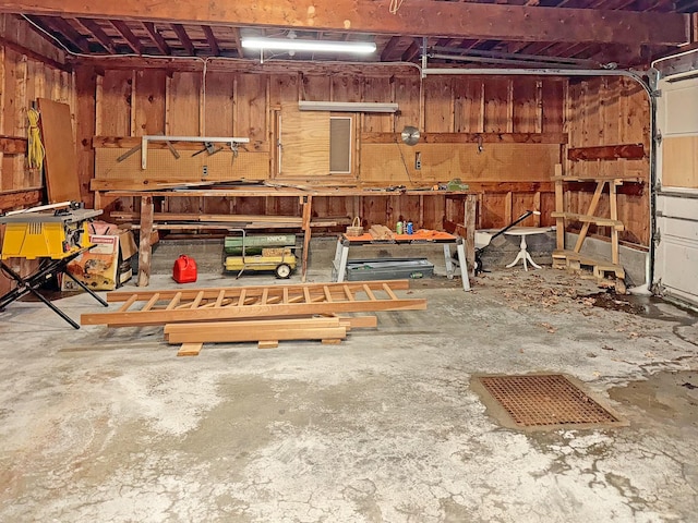 35 Washington St, Rumford, ME 04276 - garage with a workshop area