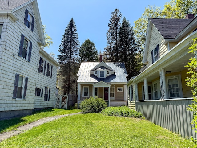 35 Washington St, Rumford, ME 04276 - view of grassy yard with a porch