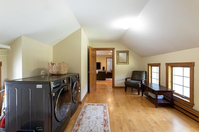 270 Park St, Rockport, ME 04856 - washroom featuring light wood-style floors and independent washer and dryer