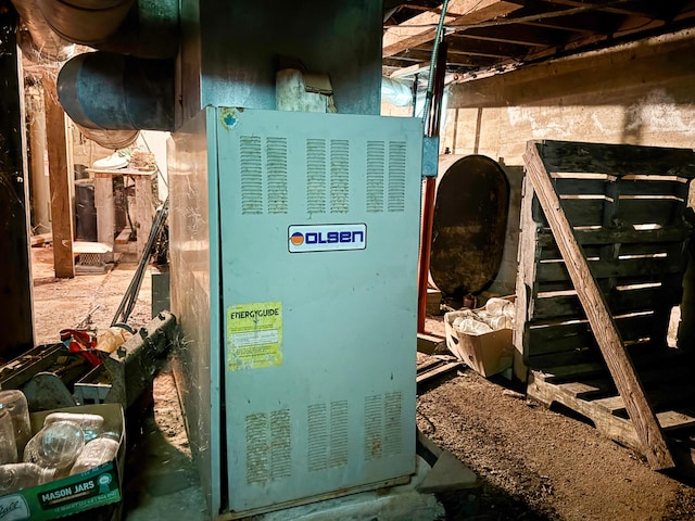 144 Main Rd, Burlington, ME 04417 - utility room featuring heating fuel