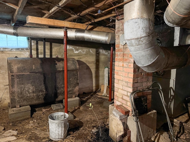 144 Main Rd, Burlington, ME 04417 - utility room featuring oil tank