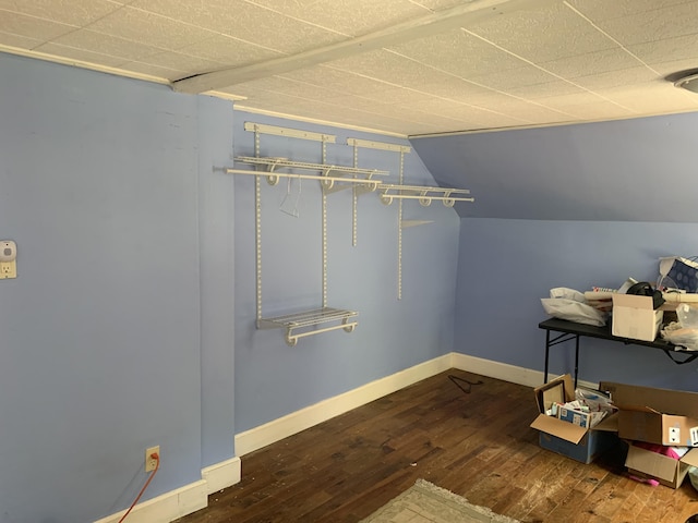 9 Coolidge St, Livermore, ME 04253 - spacious closet with hardwood / wood-style floors and lofted ceiling