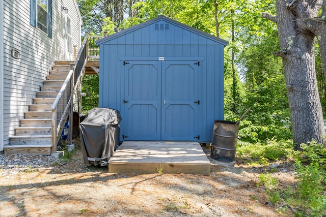 152 Quarry Rd, Limerick, ME 04048 - view of shed with stairway