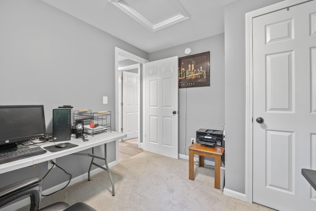 152 Quarry Rd, Limerick, ME 04048 - office featuring light colored carpet and attic access