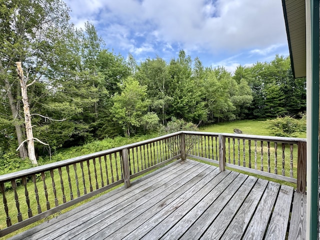 24 N Tiery St, Old Town, ME 04468 - deck featuring a yard