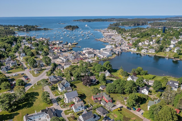 5 Chestnut St, Vinalhaven, ME 04863 - aerial view of property's location with a nearby body of water and nearby suburban area
