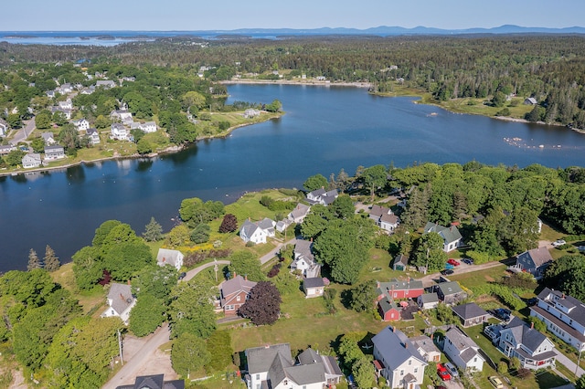 5 Chestnut St, Vinalhaven, ME 04863 - aerial overview of property's location with a nearby body of water and nearby suburban area