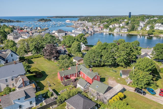 5 Chestnut St, Vinalhaven, ME 04863 - aerial perspective of suburban area featuring a large body of water