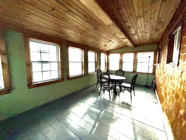 297 Long Beach Ave, York, ME 03909 - sunroom / solarium featuring wood-type flooring and vaulted ceiling