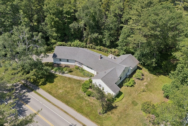 53 Beach Ave, Kennebunk, ME 04043 - aerial view of property and surrounding area with a heavily wooded area