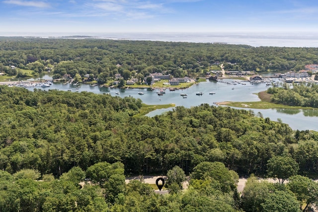53 Beach Ave, Kennebunk, ME 04043 - drone / aerial view of a heavily wooded area and a nearby body of water