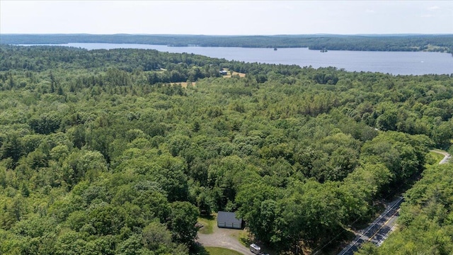 415 Waldoboro Rd, Jefferson, ME 04348 - aerial view of a heavily wooded area and a nearby body of water