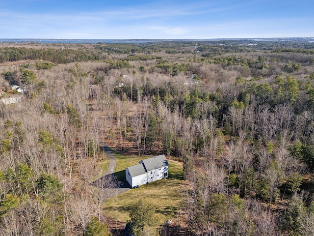 5 Harmony Way, Falmouth, ME 04105 - view from above of property featuring a heavily wooded area