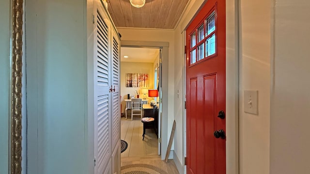 25 Church St, Lubec, ME 04652 - corridor with wood ceiling