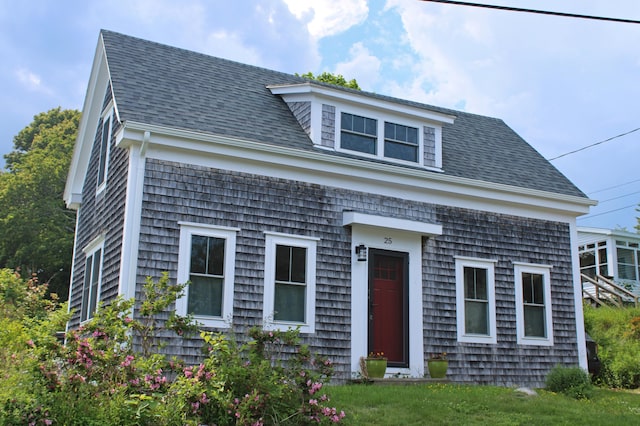 25 Church St, Lubec, ME 04652 - view of front of house featuring roof with shingles