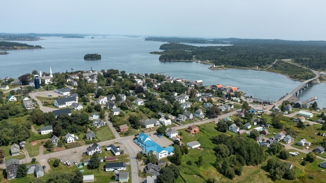 25 Church St, Lubec, ME 04652 - aerial view of property and surrounding area with a nearby body of water