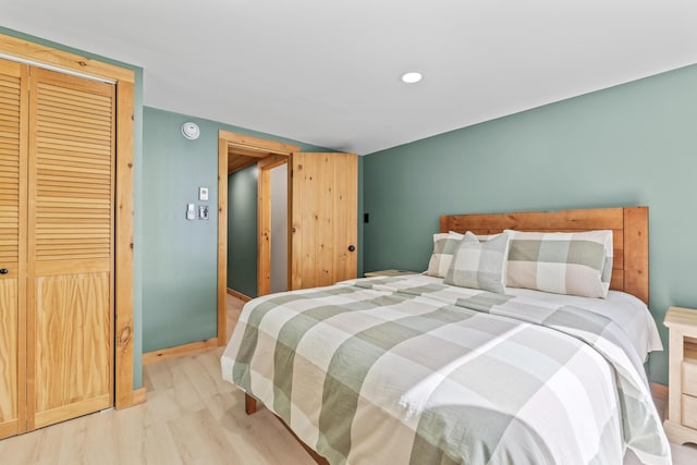 7 Papoose Island Rd, Raymond, ME 04071 - bedroom featuring light wood-style flooring and recessed lighting