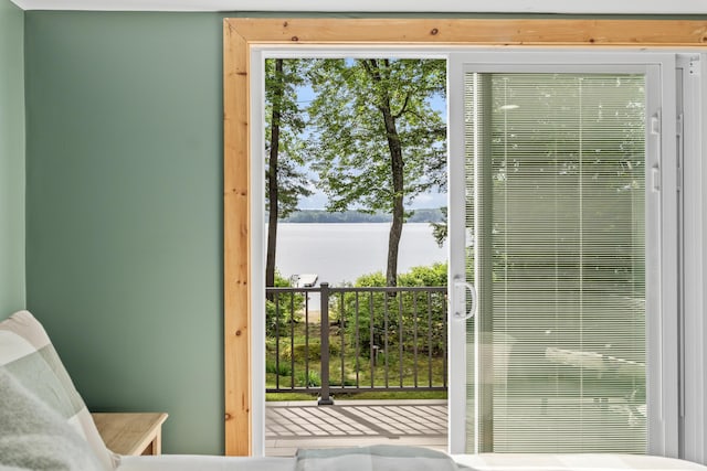 7 Papoose Island Rd, Raymond, ME 04071 - doorway with a water view