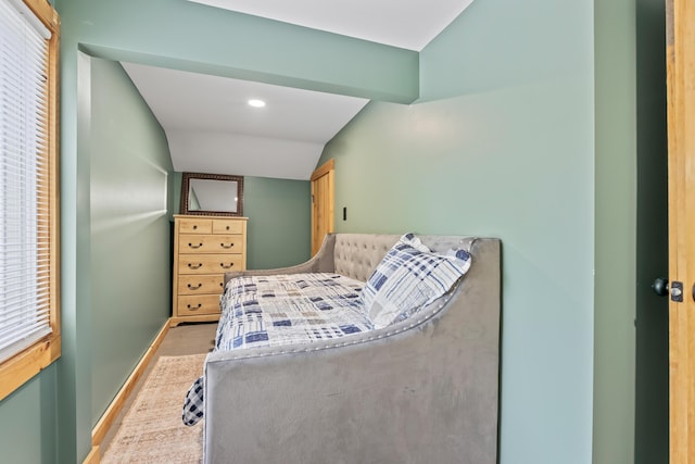 7 Papoose Island Rd, Raymond, ME 04071 - bedroom with wood finished floors and lofted ceiling