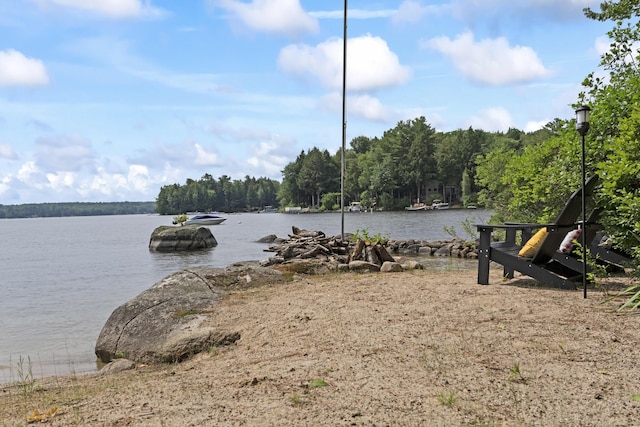 7 Papoose Island Rd, Raymond, ME 04071 - water view featuring a heavily wooded area