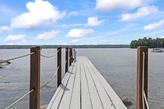 7 Papoose Island Rd, Raymond, ME 04071 - dock area featuring a water view