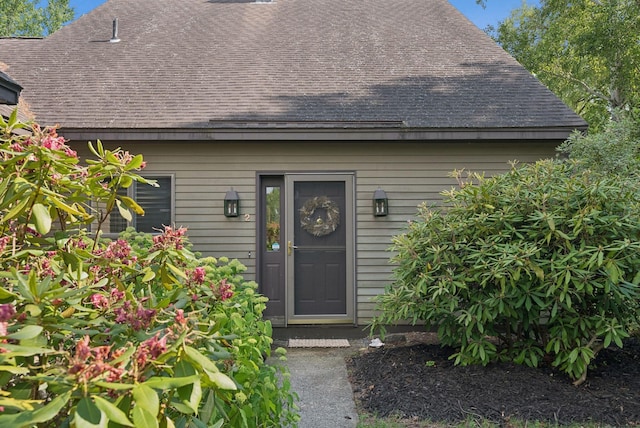 2 Far View Cir, Saco, ME 04072 - view of exterior entry featuring a shingled roof