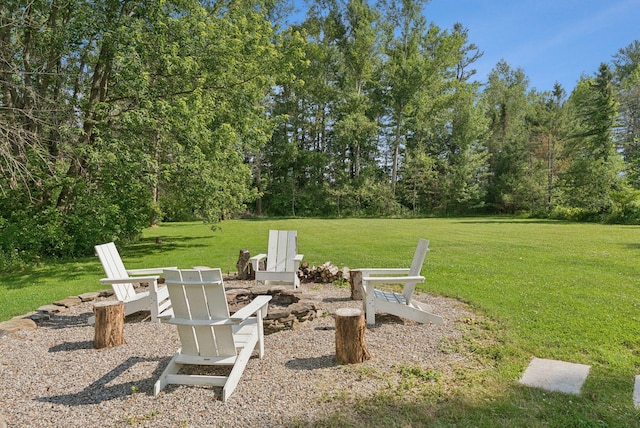 2 Far View Cir, Saco, ME 04072 - view of grassy yard with a fire pit