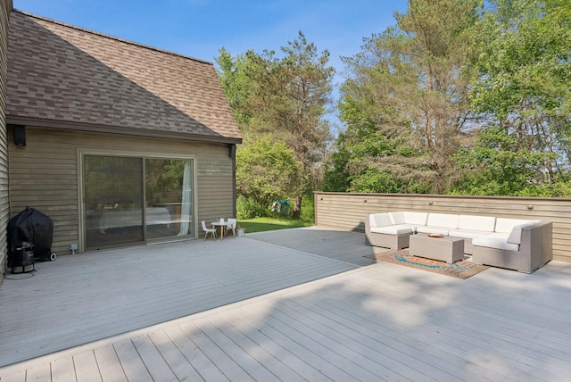 2 Far View Cir, Saco, ME 04072 - wooden terrace with outdoor lounge area