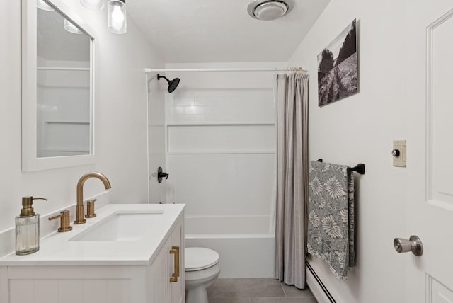 2 Far View Cir, Saco, ME 04072 - bathroom with vanity, shower / tub combo, and tile patterned flooring