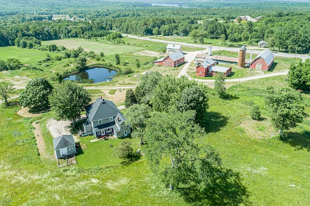125 Pigeon Hill Rd, Mechanic Falls, ME 04256 - drone / aerial view of a nearby body of water and a forest