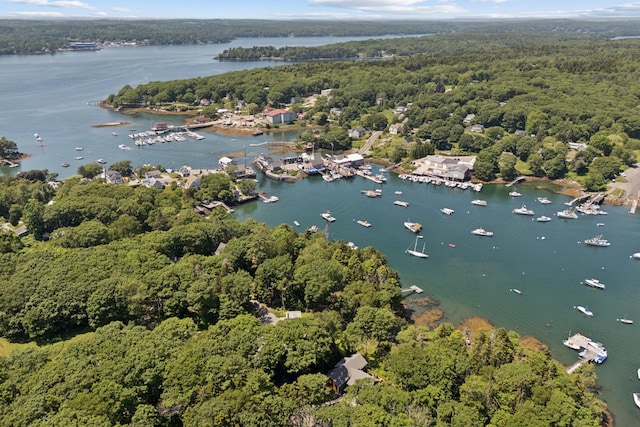 7 Coven Hill Ln, South Bristol, ME 04568 - aerial view of a heavily wooded area and a nearby body of water
